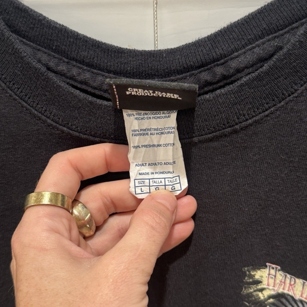 Vintage Harley-Davidson Jamaica Island Palm Beach Motorcycle Biker Tee Size L - Picture 5 of 6